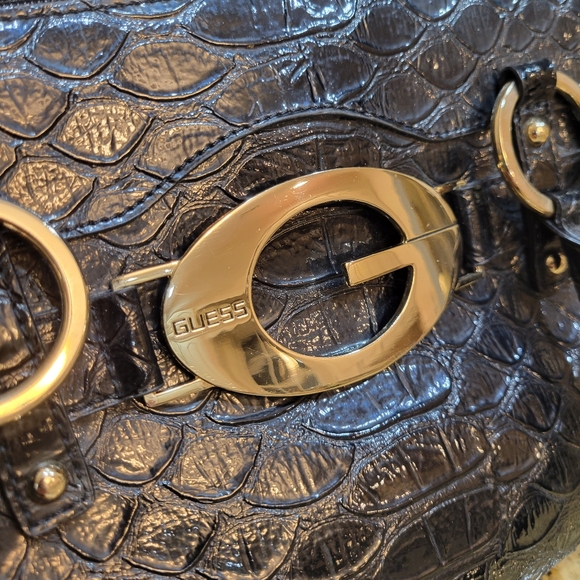 Guess Croc Embossed Satchel - Picture 6 of 7